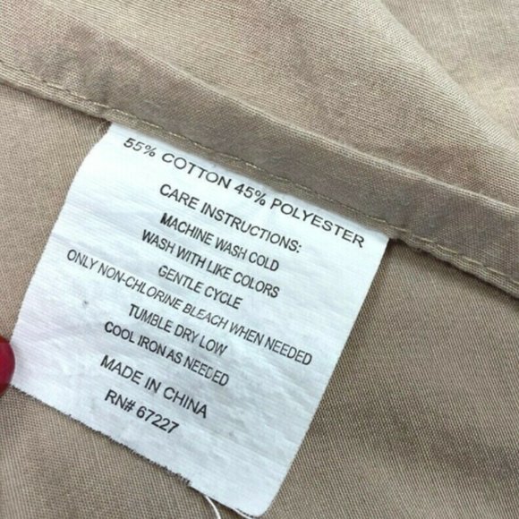 Tan Twin Sized Sheets Set 1 Fitted & 1 Flat Cotton - Picture 2 of 4